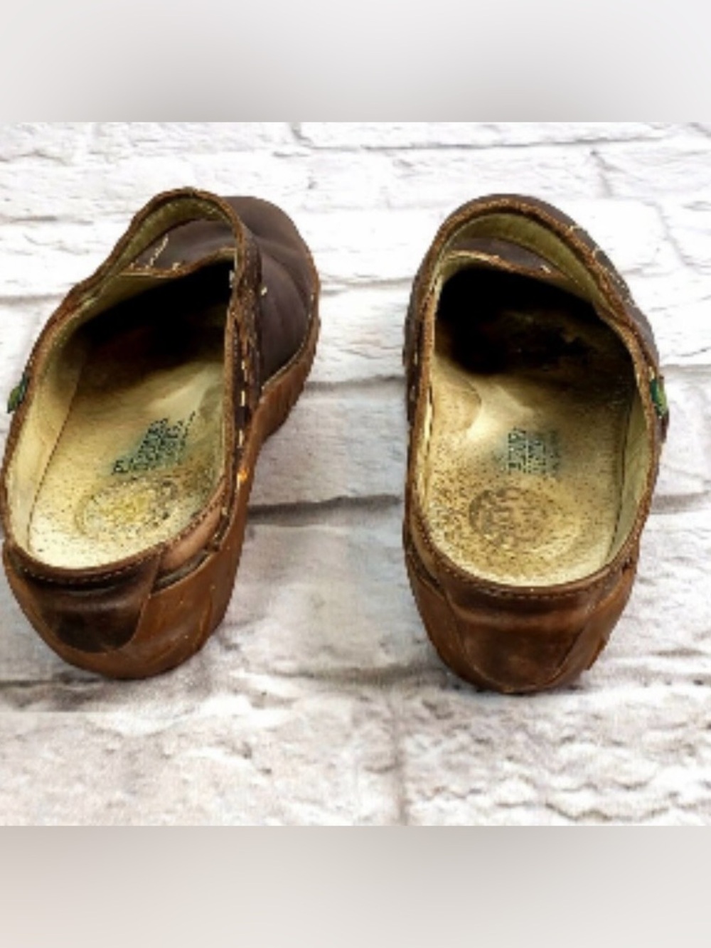 El Naturalist Women's Brown Leather Mary Jane Clogs Slide size 38 (7.5) - Picture 6 of 6